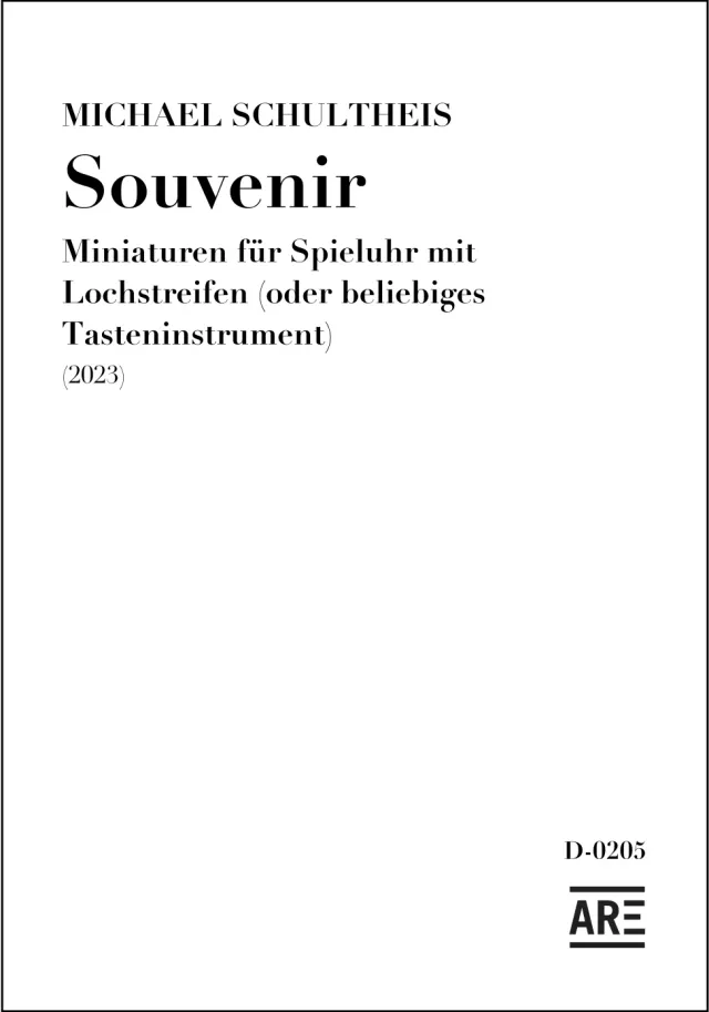 Are Musik Verlag Schultheis Souvenir 2023 Noten