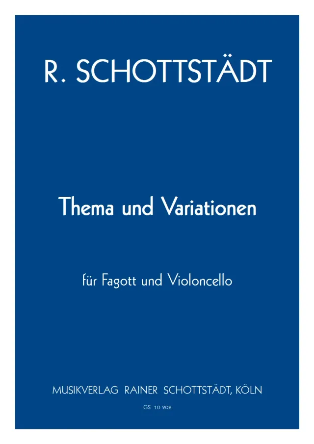 Musikverlag Rainer Schottstädt Thema und Variationen Noten Fg Vc