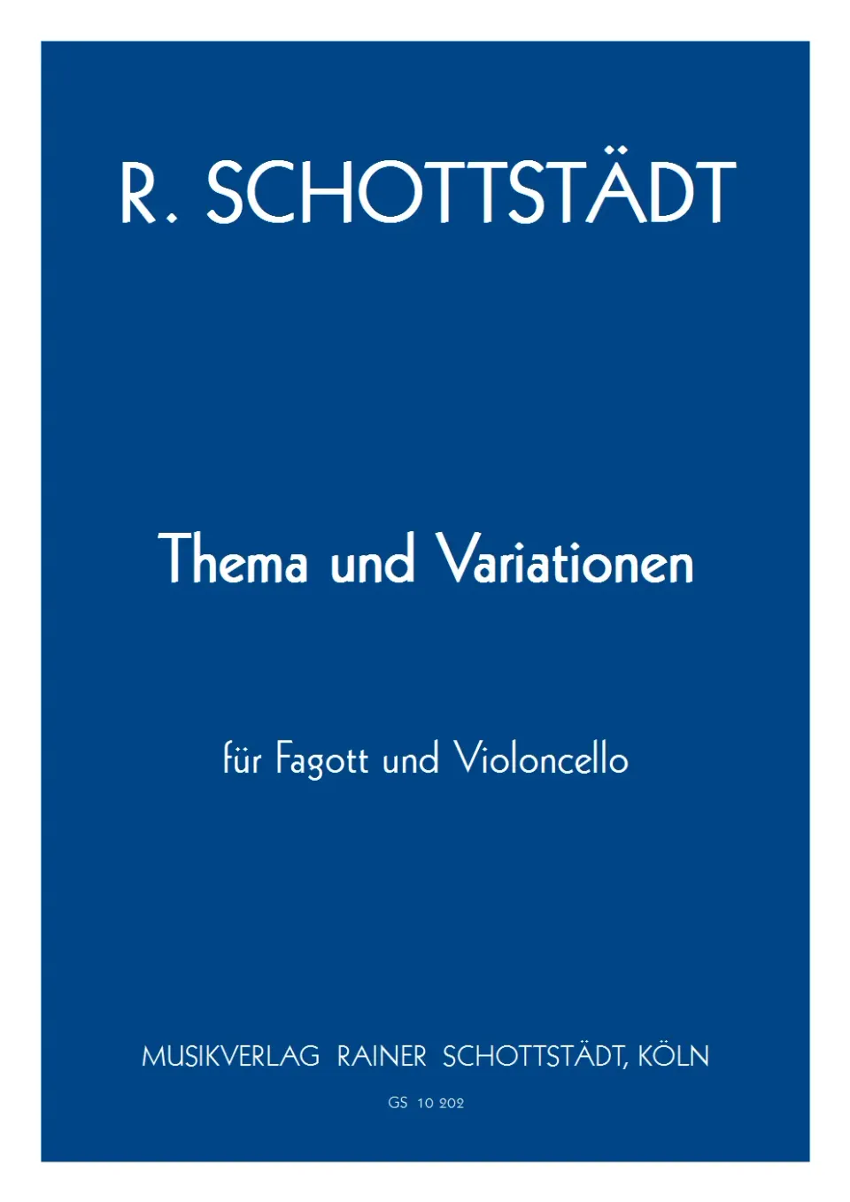 Musikverlag Rainer Schottstädt Thema und Variationen Noten Fg Vc