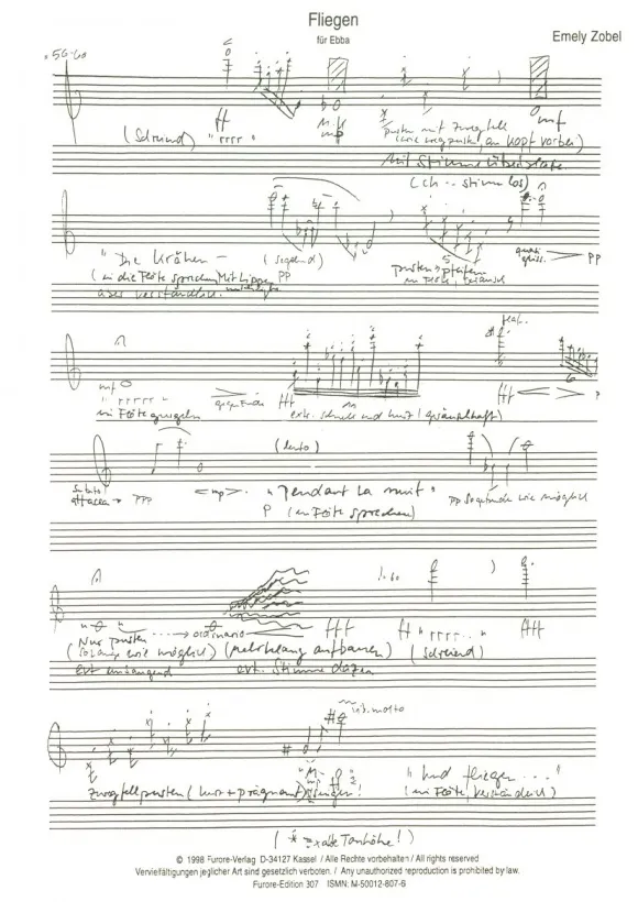 Furore Edition Fliegen op. 12 Partitur für Flöte
