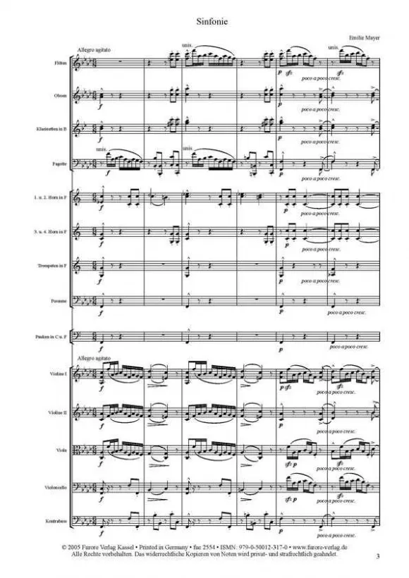 Furore Edition Sinfonie f-Moll Partitur Sinfonieorchester 34 Min
