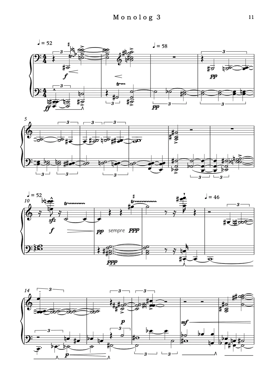 Are Musik Verlag Triste Welten Zehn Monologe Noten Klavier