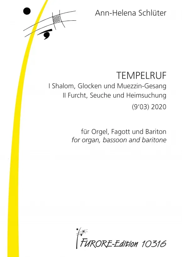 Furore Edition TEMPELRUF Noten für Orgel, Fagott und Bariton