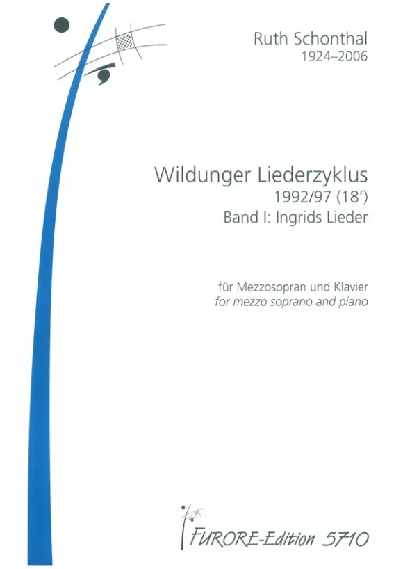 Furore Edition Wildunger Liederzyklus Band I Partitur Mezzosopran und Klavier