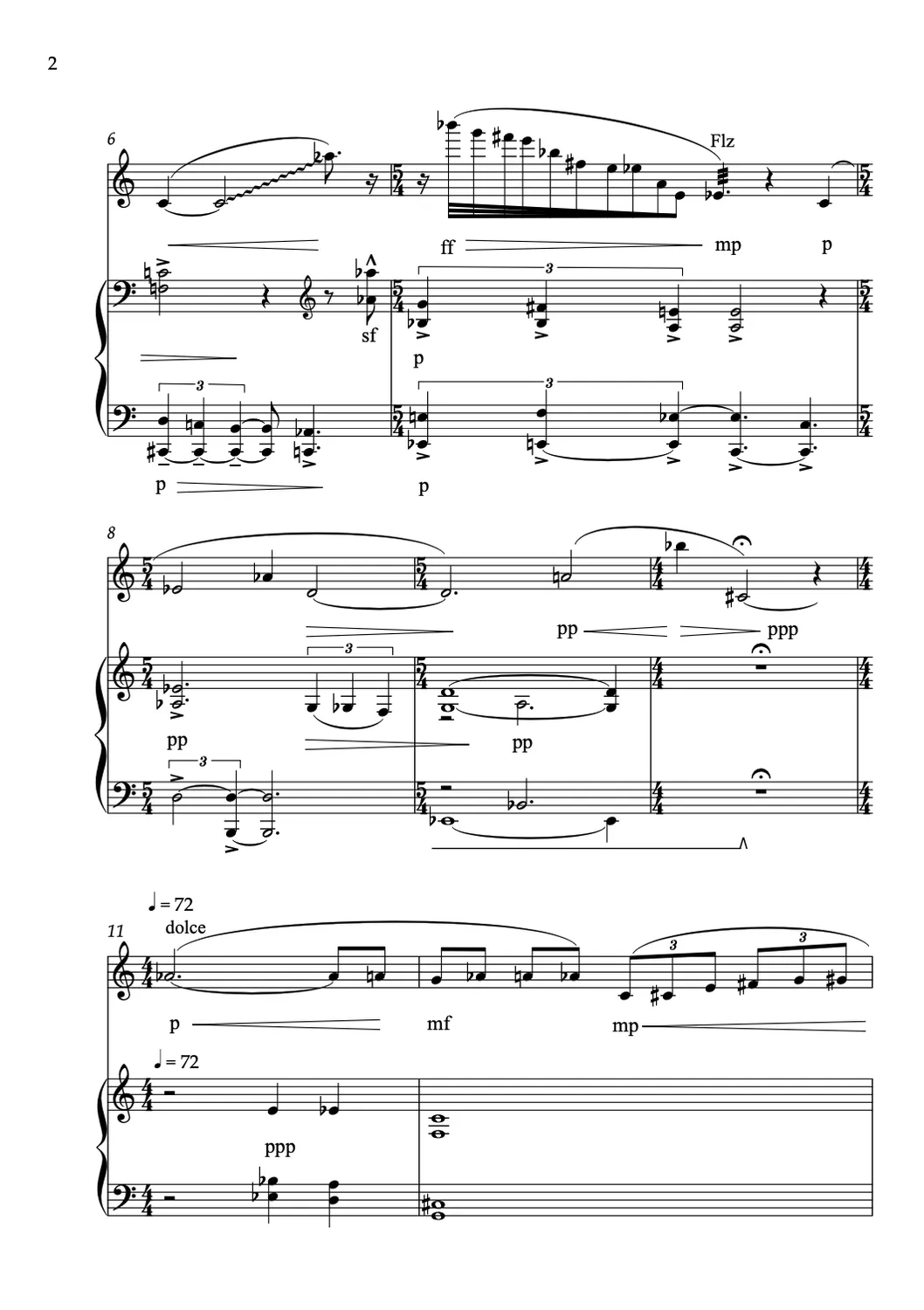 Are Musik Verlag in memoriam Flöte Klavier Noten