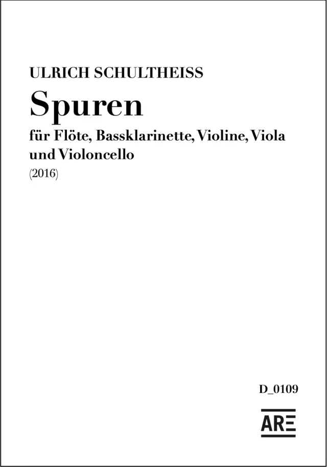 Are Musik Verlag Ulrich Schultheiss Spuren Partitur und Stimmen