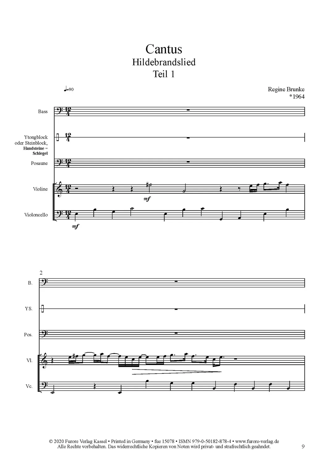 Furore Edition Neue Musik-Literarische Denkmäler Vol.1 Singspielnoten
