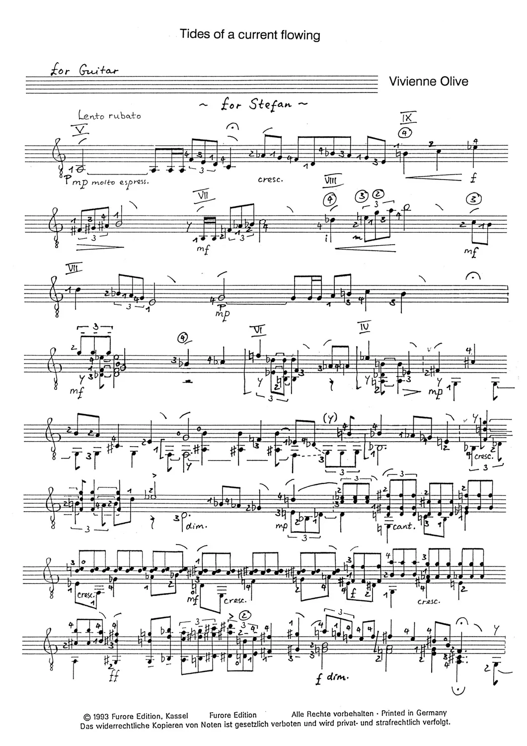 Furore Edition Text IV Noten Gitarre solo