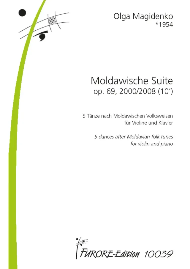 Furore Edition Moldawische Suite op. 69 Noten für Violine und Klavier
