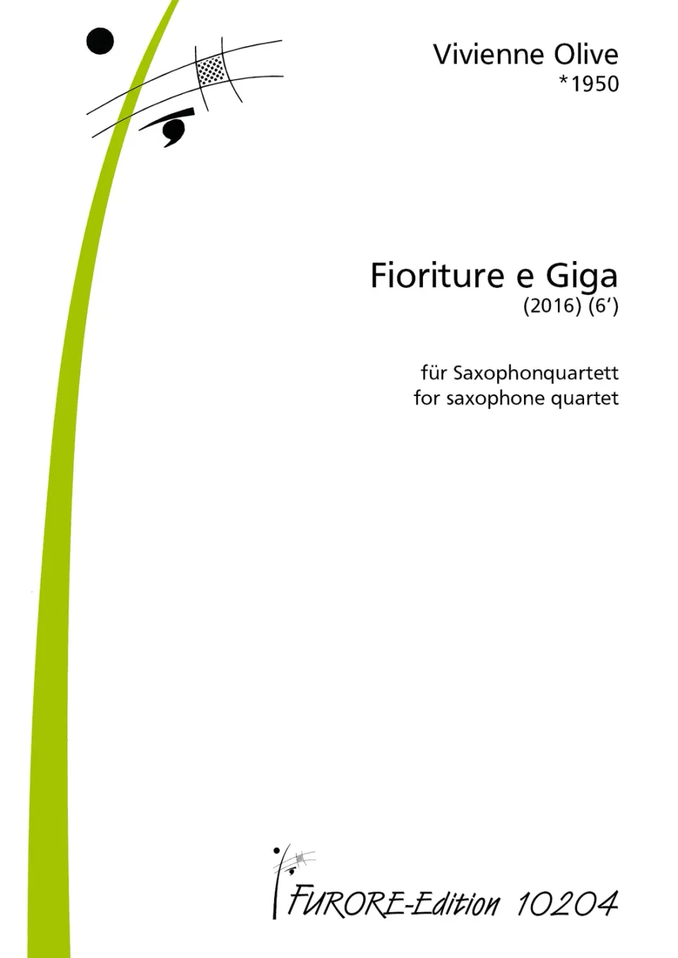 Furore Edition Fioriture e Giga Noten für Saxophonquartett
