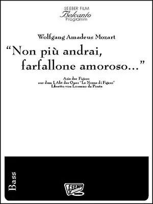 Seeber Film Verlag Non più andrai Blasorchester Bariton Noten