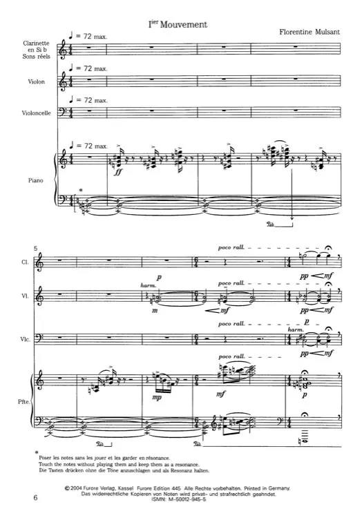 Furore Edition In Jubilo Quatuor op.22 Noten Quartett