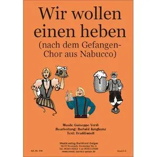 Studio-Verlag Rudi Seifert Wir wollen einen heben Nabucco Noten Kleine Blasmusik