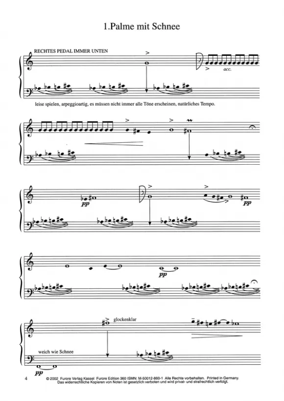 Furore Edition Baumklang Klaviernoten leicht-mittel Improvisation