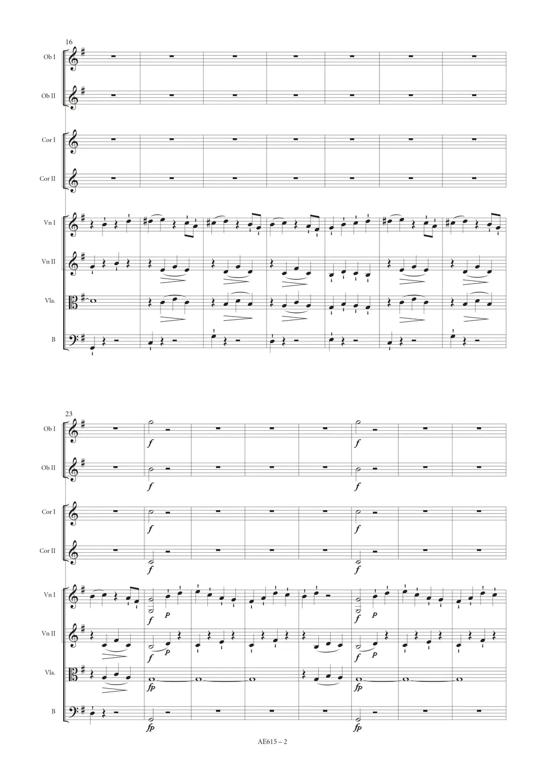 Artaria Saint-Georges Symphony in G major, Op. 11 No. 1 Noten