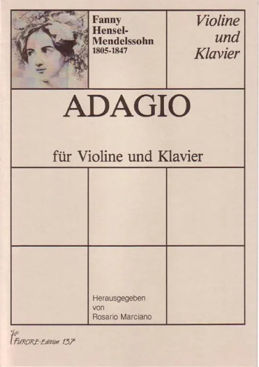 Furore Edition Adagio Violine Klavier Partitur Stimmen leicht