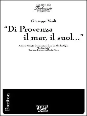 Seeber Film Verlag Di Provenza Blasorchester-Noten Bariton Stufe B