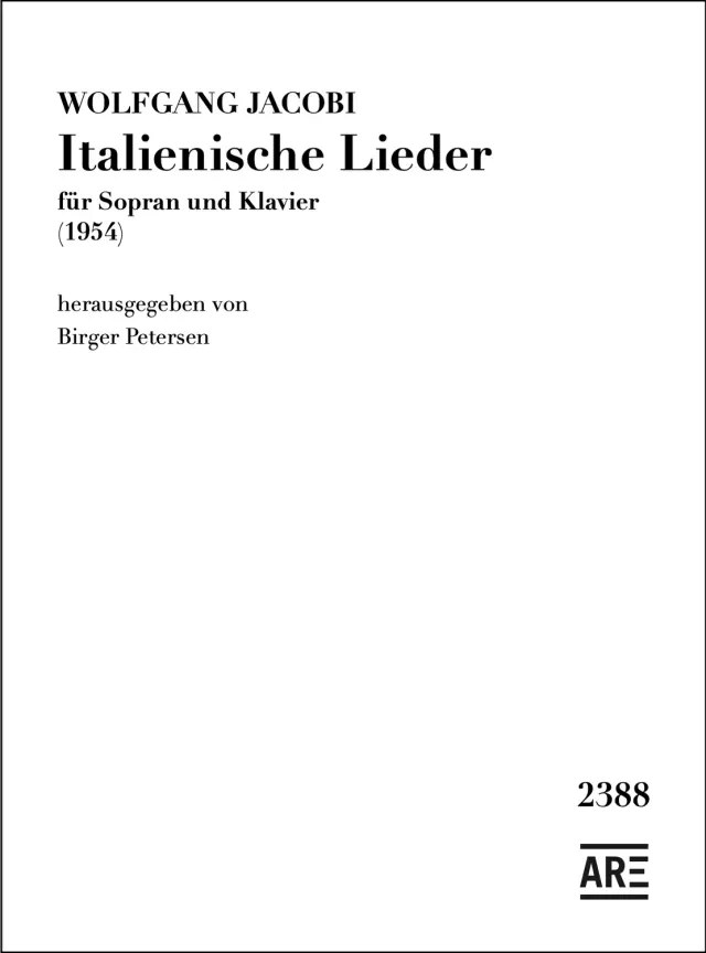 Are Musik Verlag Italienische Lieder Sopran Klavier Noten