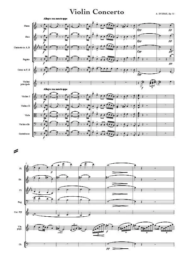 Artaria AEGC5 Dvorak Violinkonzert a-Moll Violinnoten