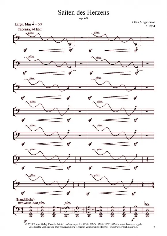 Furore Edition Saiten des Herzens op. 60 Noten für Cello