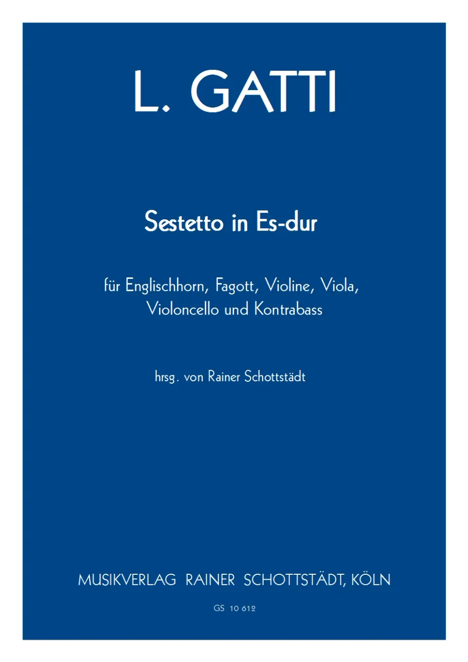 Musikverlag Rainer Schottstädt Sestetto für Englischhorn, Fagott und Streicher
