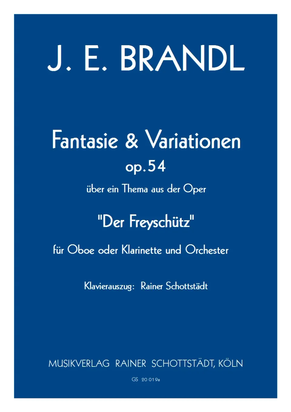 Musikverlag Rainer Schottstädt Fantasie Variationen C-dur op54 Noten