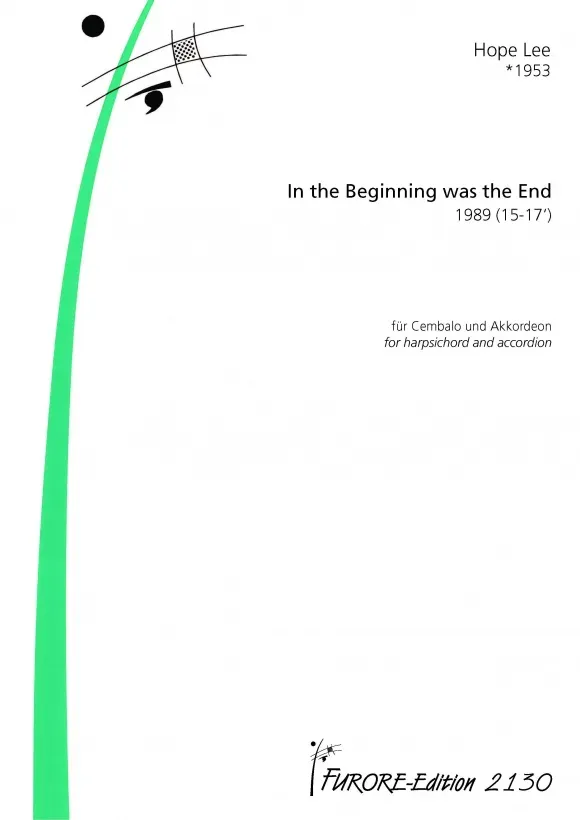 Furore Edition In the beginning was the end Partitur schwer