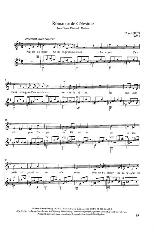 Furore Edition Early French Songs für Gesang und Gitarre Lieder