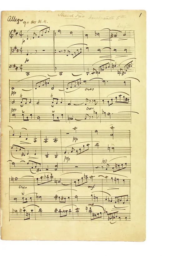 Furore Edition Streichtrio D op. 6 Faksimile Noten