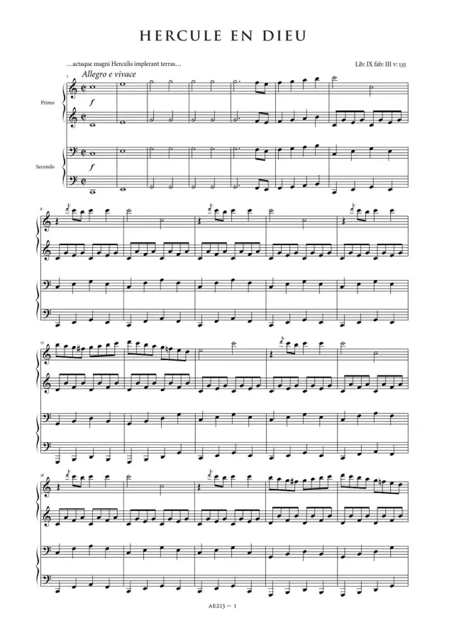 Artaria Dittersdorf Sonate Hercule en Dieu Noten Klavier vierhändig