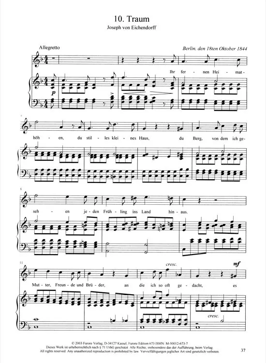 Furore Edition Lieder ohne Namen Vol. 2 Noten Gesang Klavier
