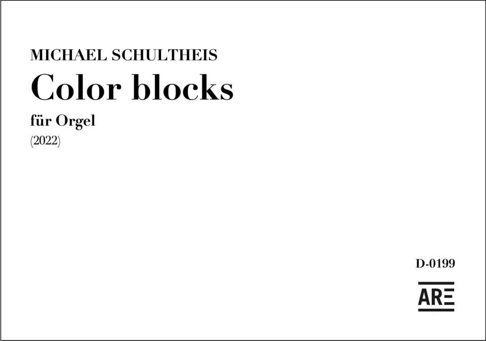 Are Musik Verlag Color blocks Orgelnoten 2022