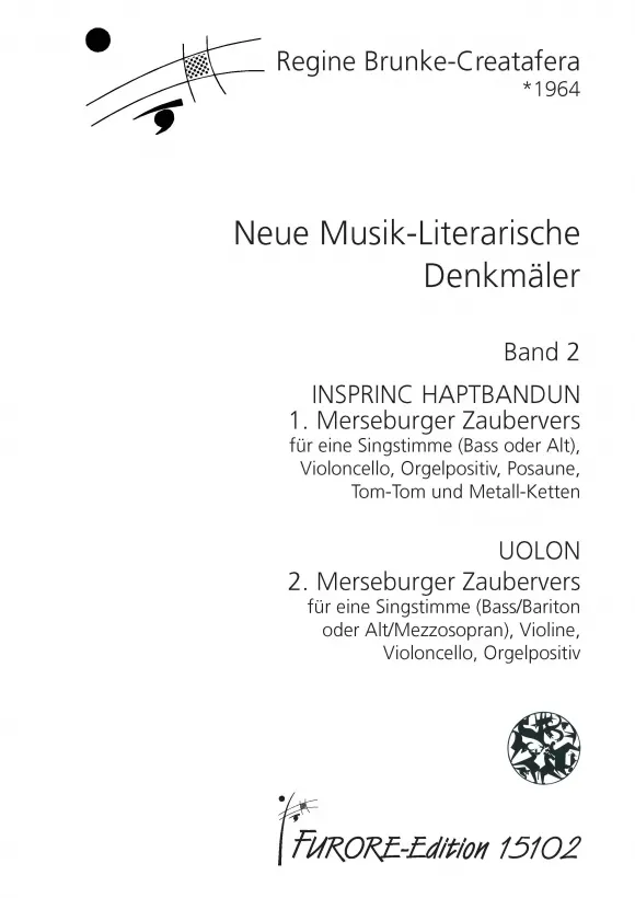 Furore Edition Neue Musik-Literarische Denkmäler Vol.2 Partitur