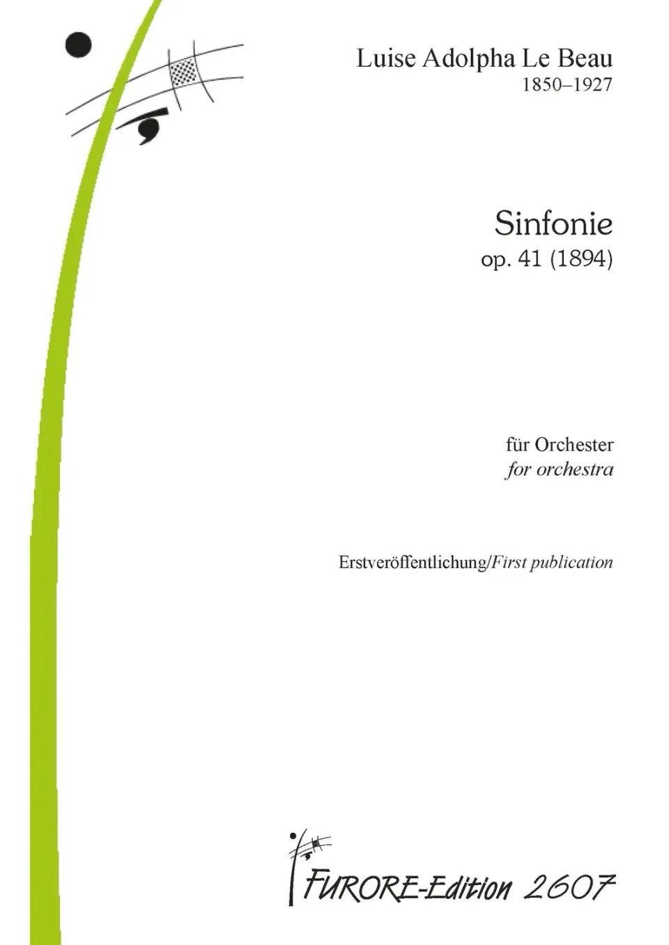 Furore Edition Sinfonie Nr. 1 F-Dur op. 41 Orchesterpartitur
