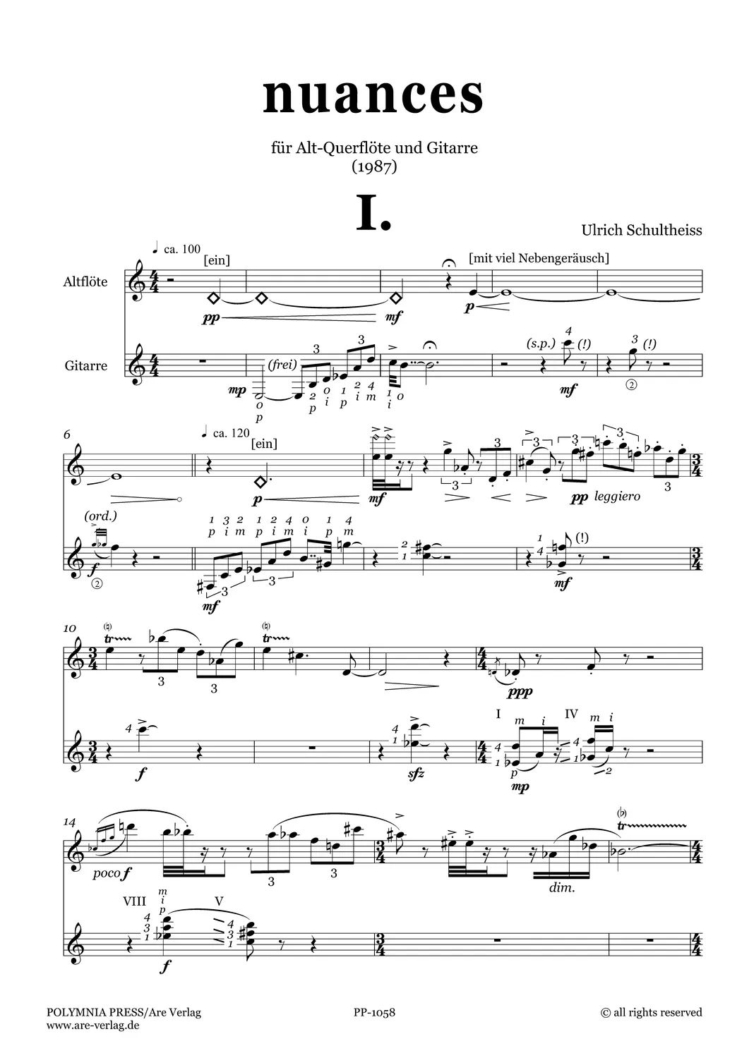 Are Musik Verlag Schultheiss nuances Duo Noten