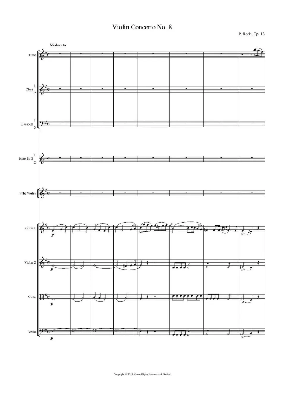 Artaria Rode008 Violinkonzert e-moll op.13 Partitur