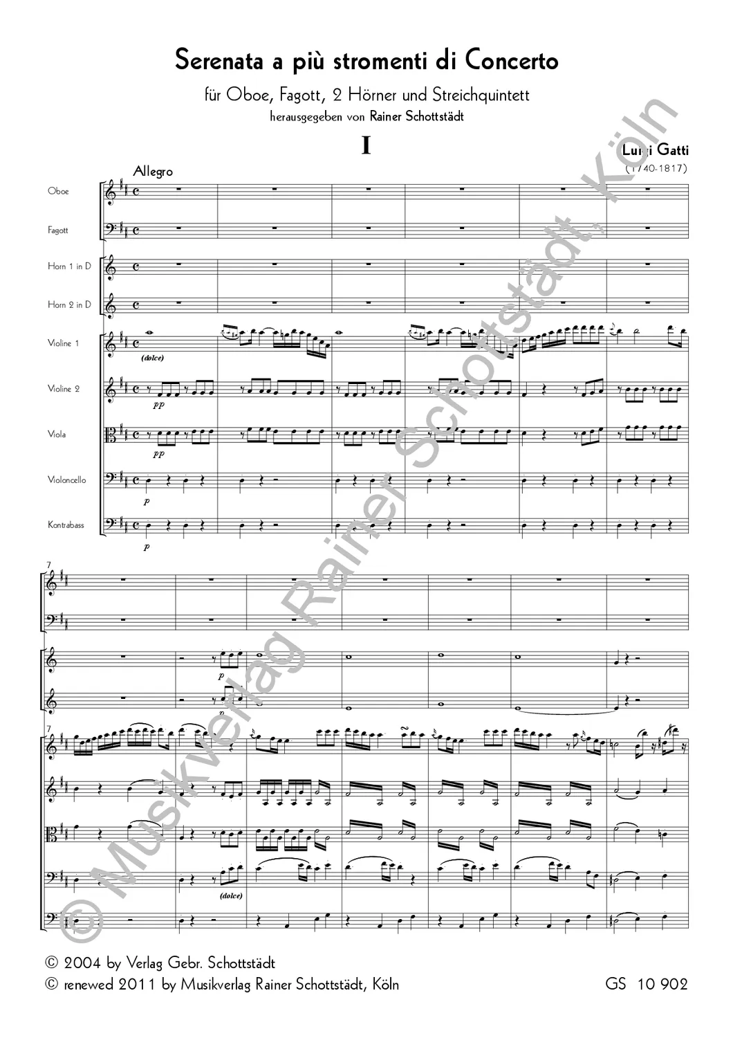 Musikverlag Rainer Schottstädt Serenata a più stromenti Noten für Ensemble