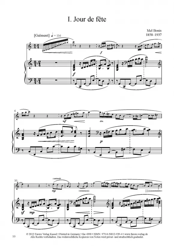 Furore Edition Suite pour violon et piano op.114 Noten