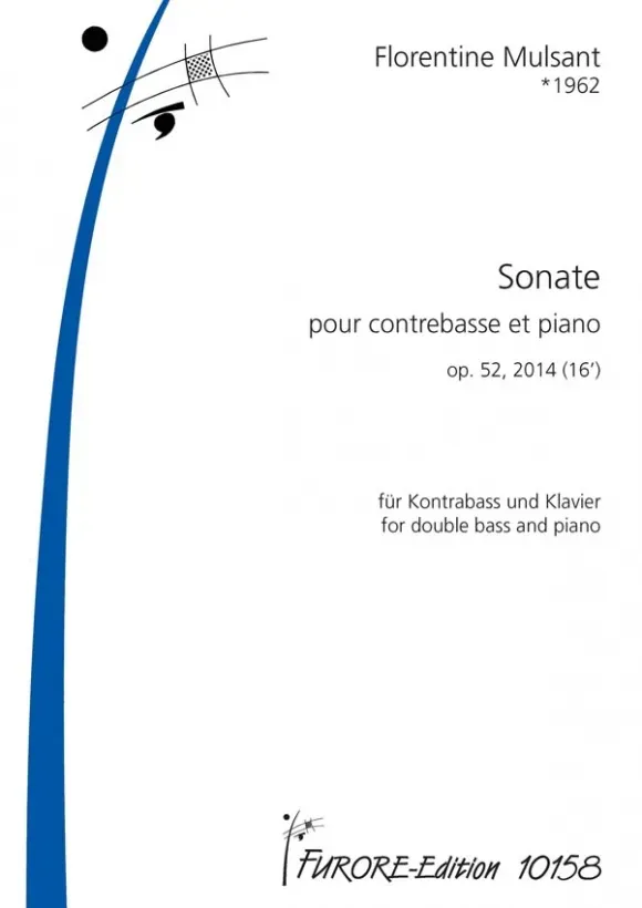 Furore Edition Sonate op. 52 Noten Kontrabass Klavier 16 Min