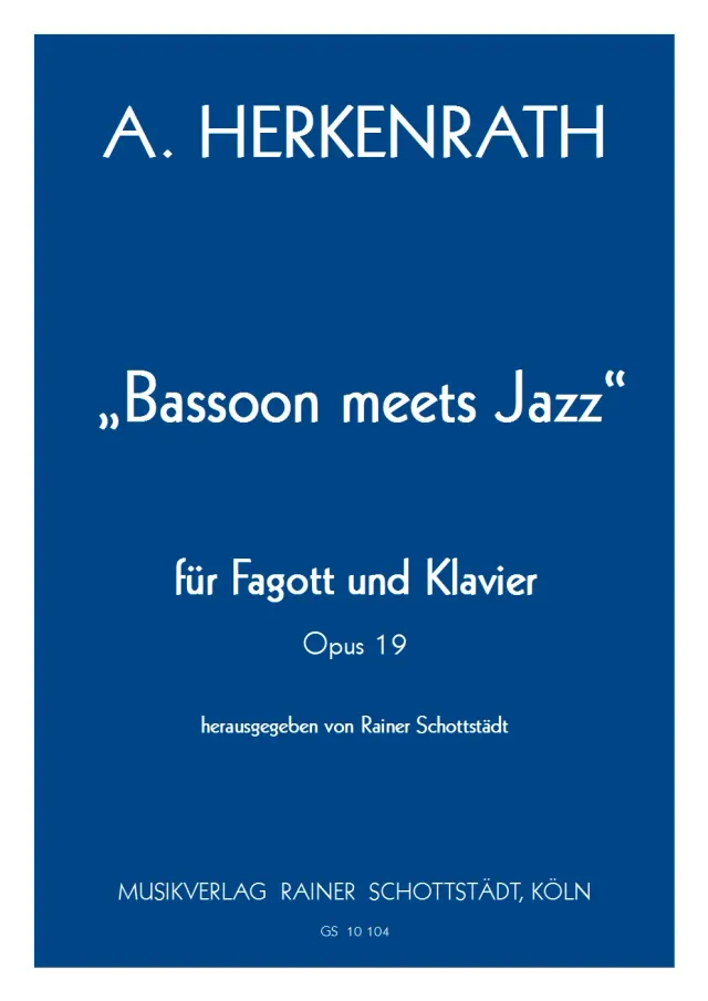 Musikverlag Rainer Schottstädt Bassoon meets Jazz op.19 Noten Fagott Klavier