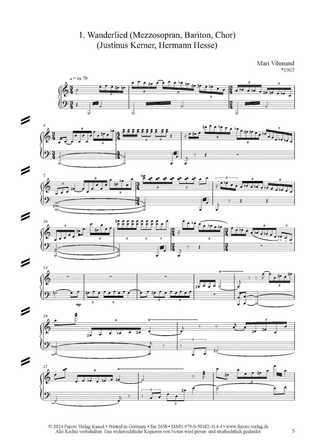 Furore Edition Unterwegs Chorpartitur für Soli Chor Orchester