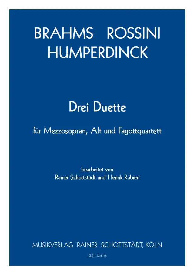 Musikverlag Rainer Schottstädt 3 Duette Gesang und 4 Fagotte