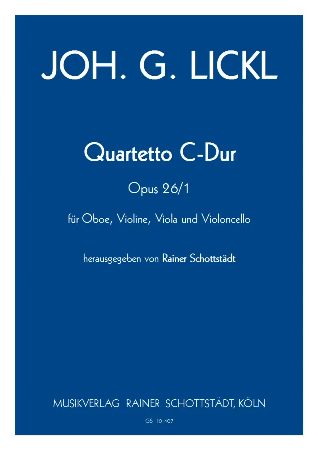 Musikverlag Rainer Schottstädt Quartetto C-dur op. 26/1 Noten für Oboenquartett