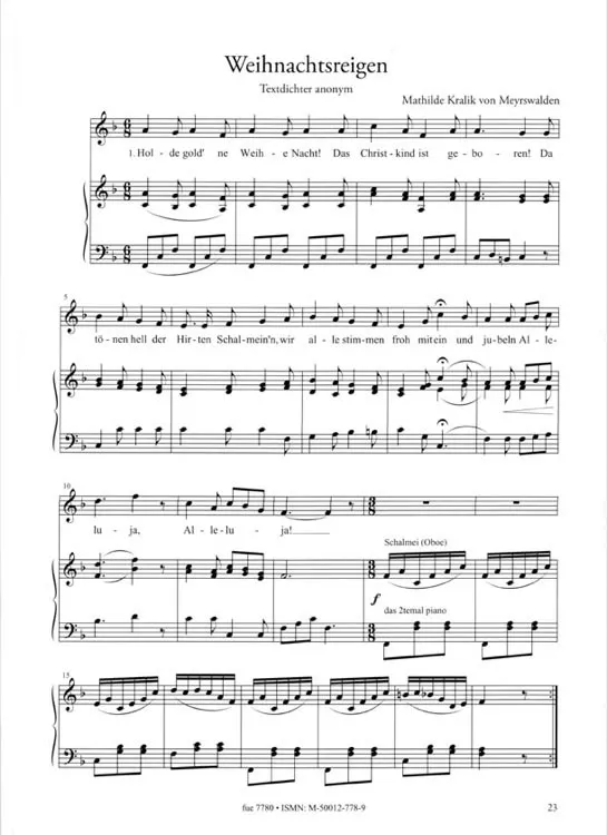 Furore Edition Christmas Carols by women composers vol. 1 für Gesang und Klavier, Partitur