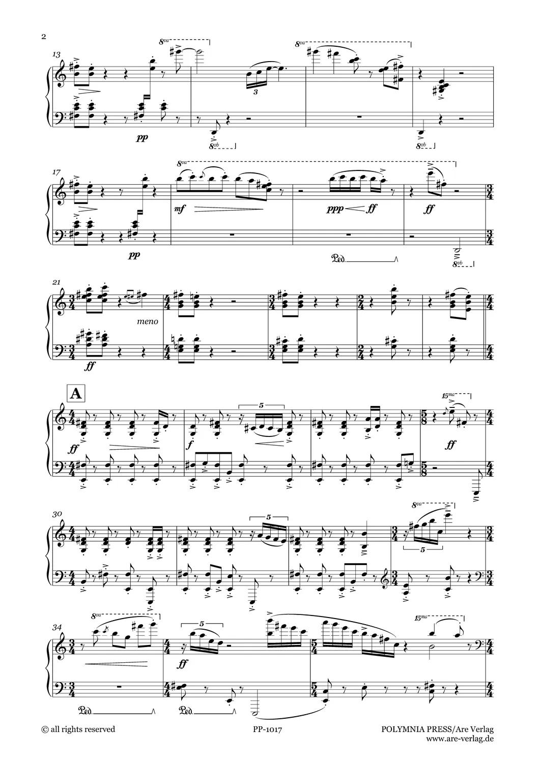 Are Musik Verlag game over Klavierstück