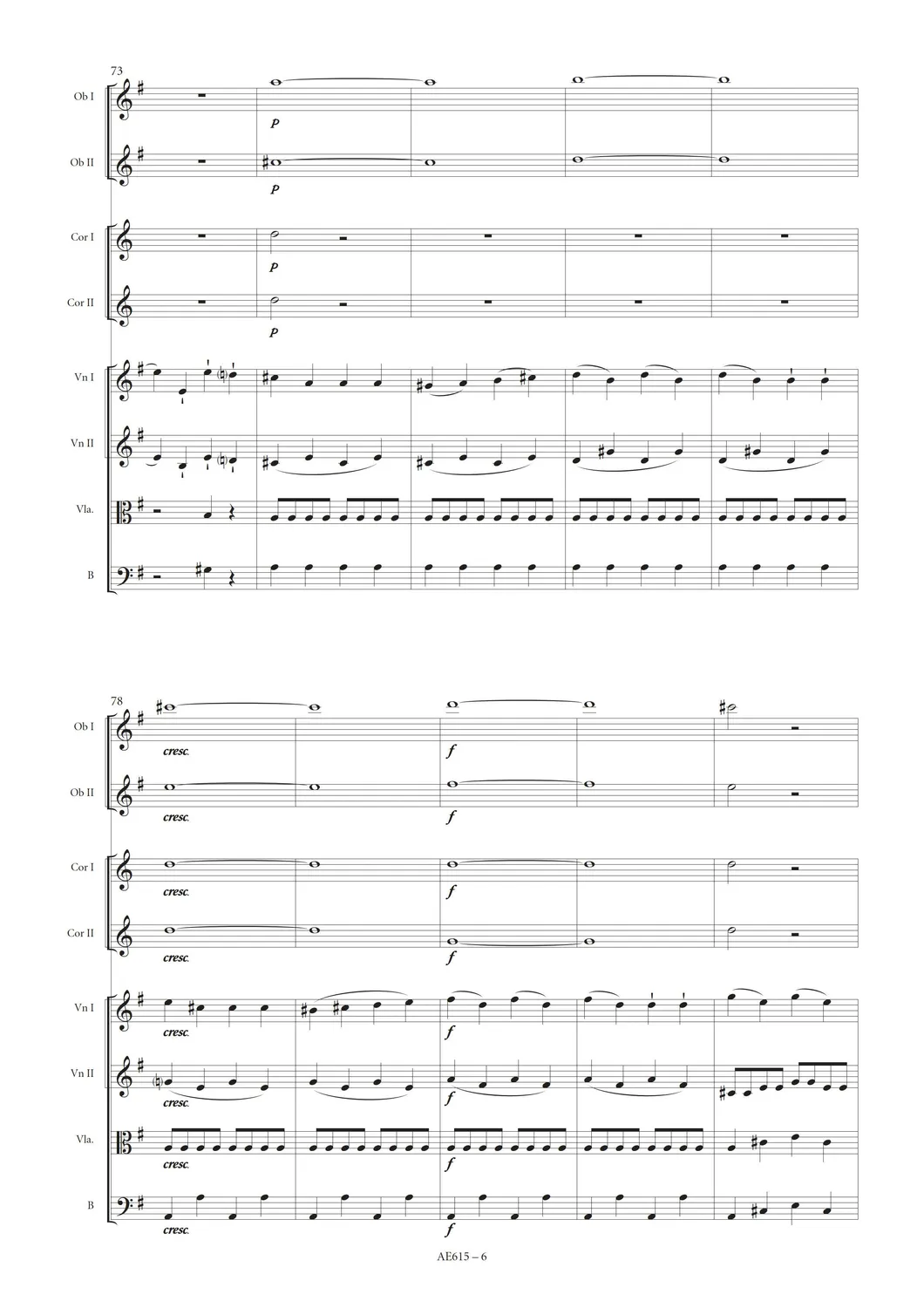Artaria Saint-Georges Symphony in G major, Op. 11 No. 1 Noten