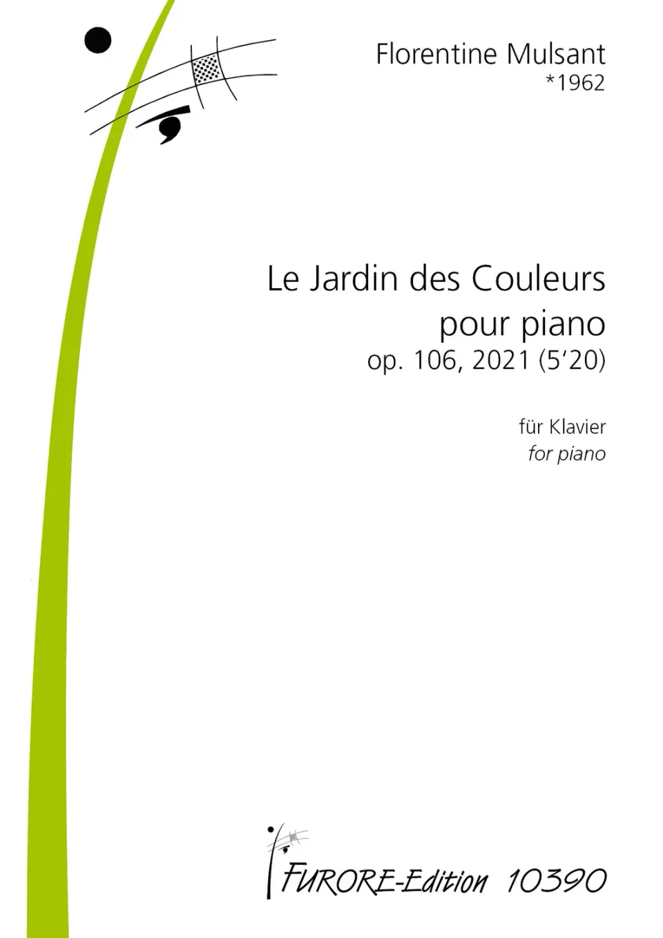 Furore Edition Le Jardin des Couleurs op. 106 Klaviernoten