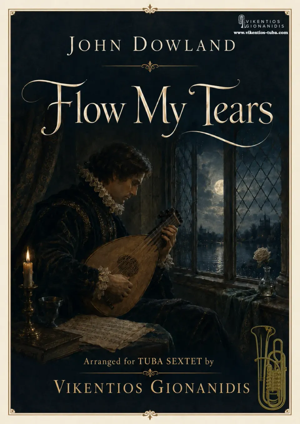 Vikentios Gionanidis Flow my Tears Tuba-Sextett Noten