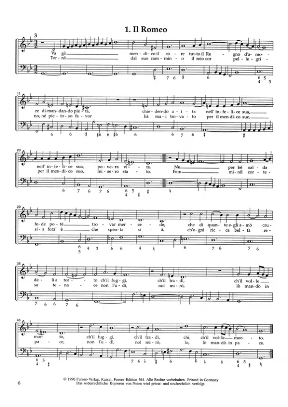 Furore Edition 14 Arien aus op. 2 Sopran Tenor Noten