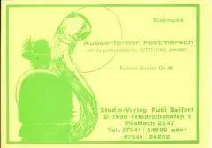 Studio-Verlag Rudi Seifert Ausserferner Festmarsch Noten B-Ware große Blasmusik